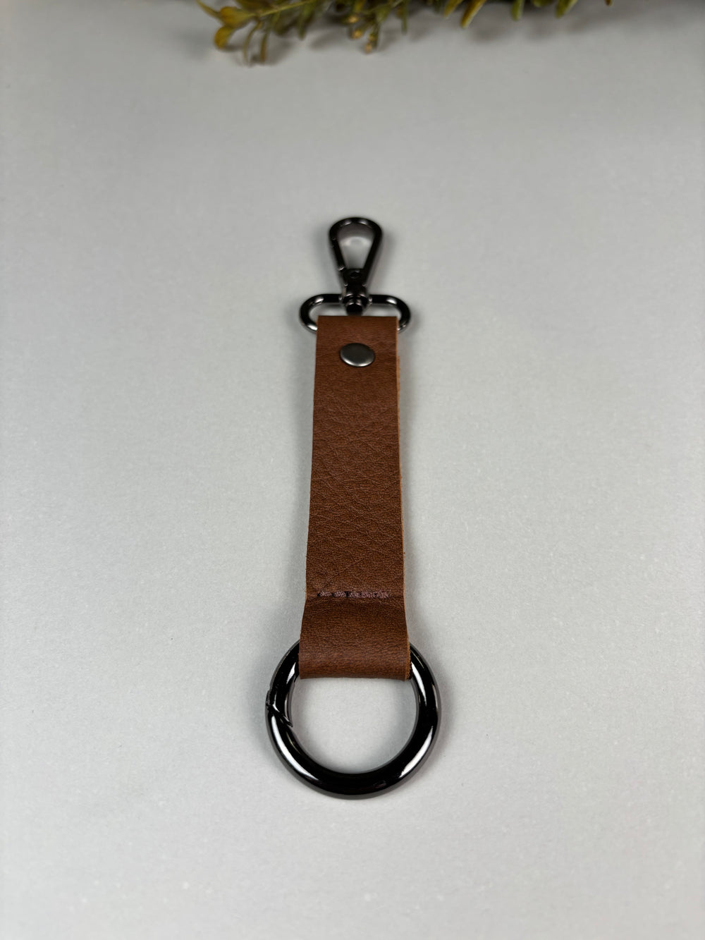 Leather Snap Keychain